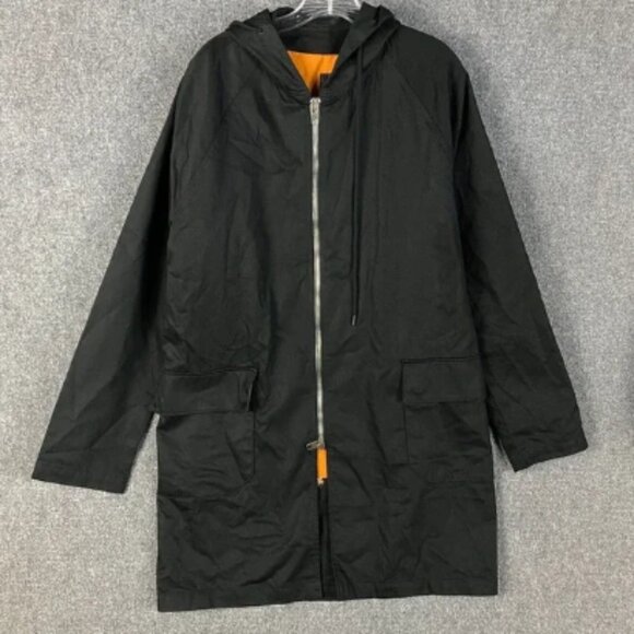En Noir Jacket Men's Medium Long NWT Hooded 100% Cotton Embroidered M - Picture 1 of 8